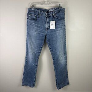 AG Everett Slim Straight Cloud Soft Jeans Dark Wash Denim Mens 34R Distressed